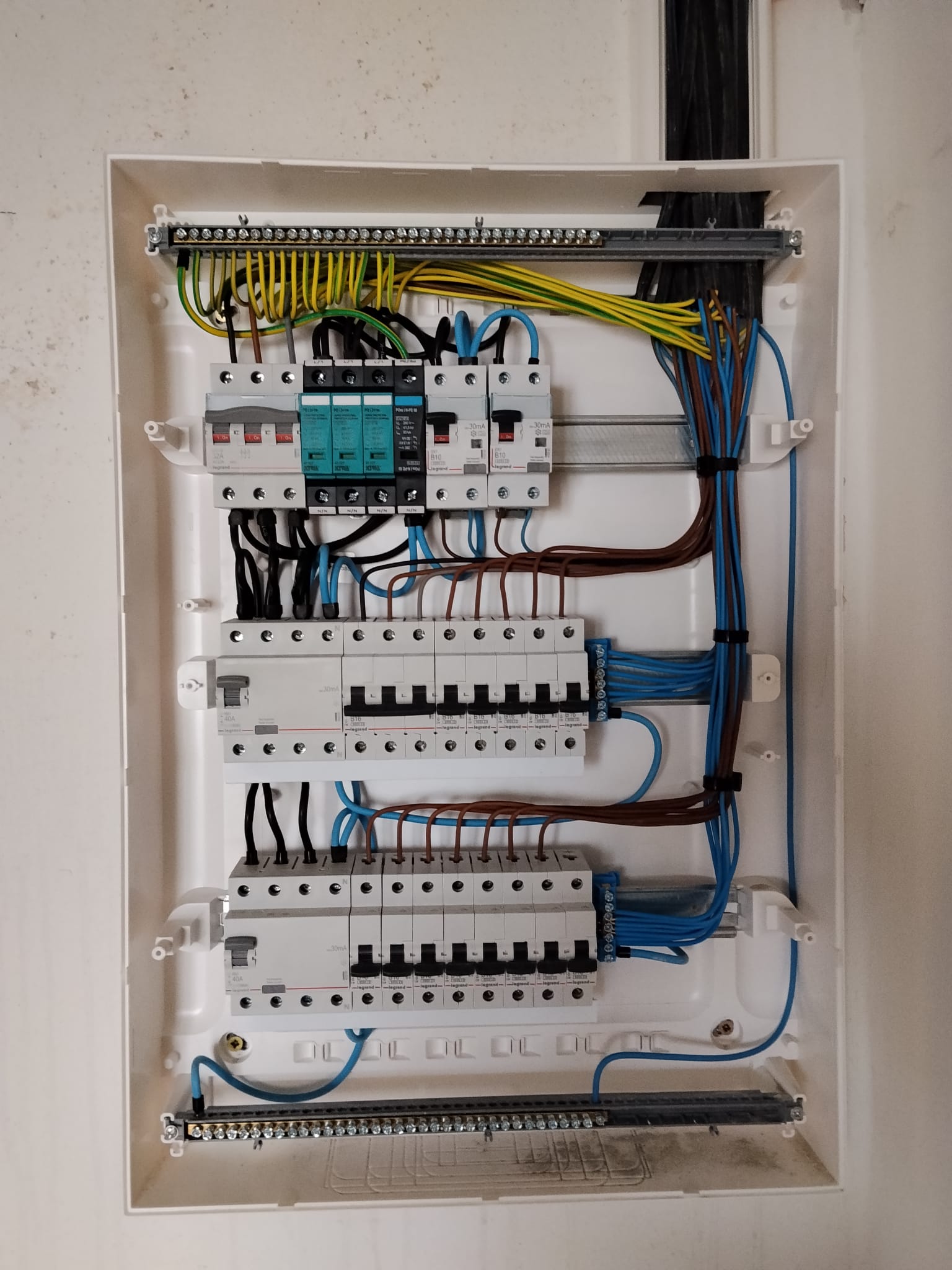 Bytový rozvádzač po rekonštrukcii elektriny – elektroinštalácie Bratislava